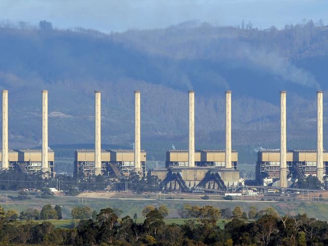 Hazelwood power station’s eight stacks will stop billowing smoke next March. Picture: Paul Crock/AFP