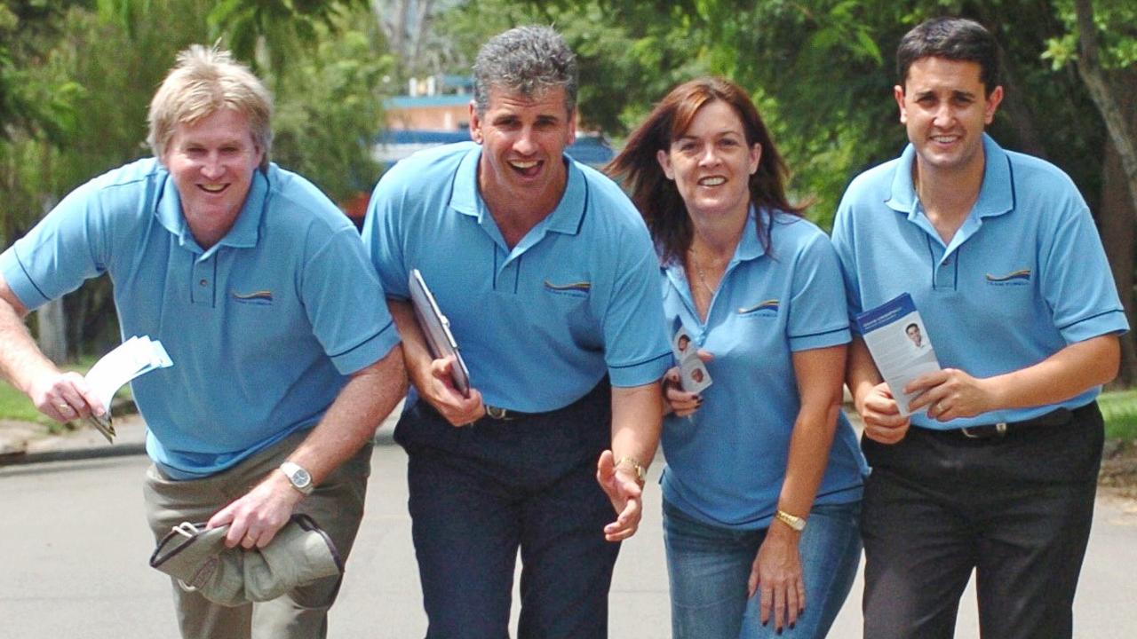 2008: Team Tyrell candidates Ray Gartrell, Dale Last, Natalie Marr and David Crisafulli with their posters.