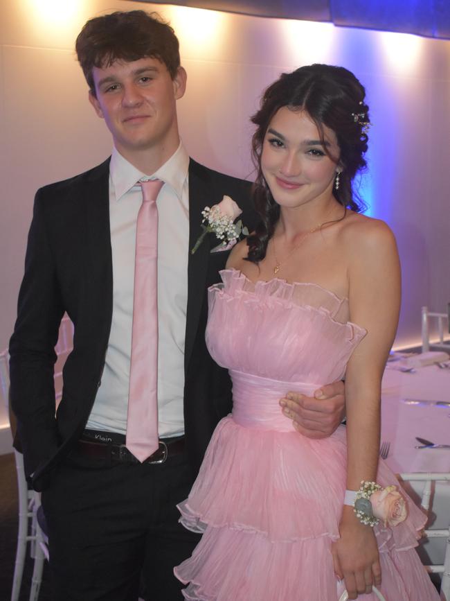 Piper Boyd and Isaac Sellwood at Queensland Academies Creative Industries formal.