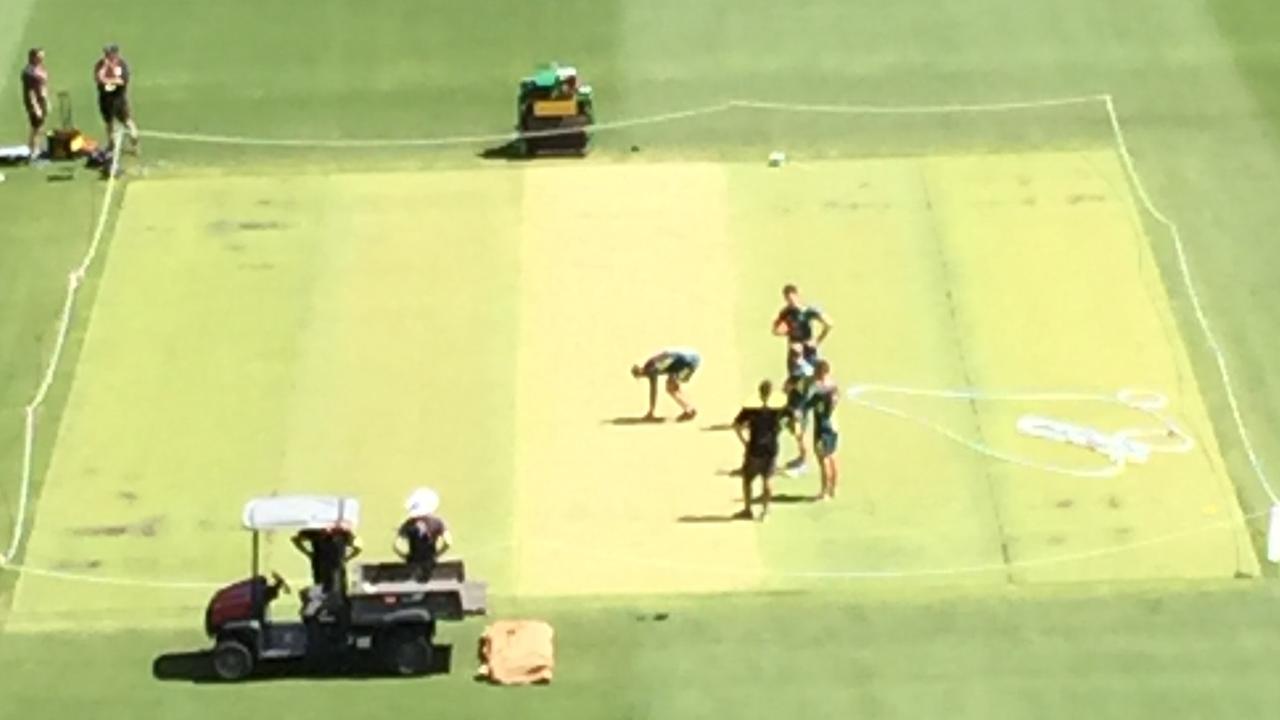 The Perth Stadium pitch a day out from the Test.