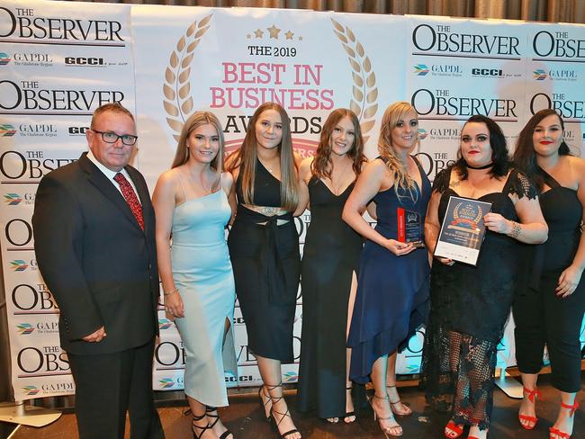 The Jet Bar Cafe and Catering, Best In Business - Cafes & Takeaway Award Winner. Maddy McPhail, Emily Fenwick, Alisha Verner, Christie Fraser, Dannella Merret and Tiffany Marjoram.