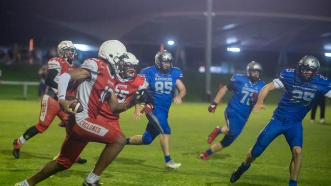 Mackay Gridiron vs Townsville Cyclones at West Tiger Park Walkerston. Saturday 20 January 2024 Picture:Michaela Harlow