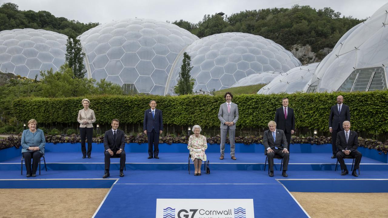Elizabeth II thought the world leaders didn’t look like they were enjoying themselves. Picture: Jack Hill/WPA Pool/Getty Images