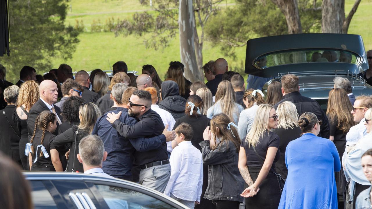 Hundreds of people wen to the funeral. Picture: NCA NewsWire / Monique Harmer