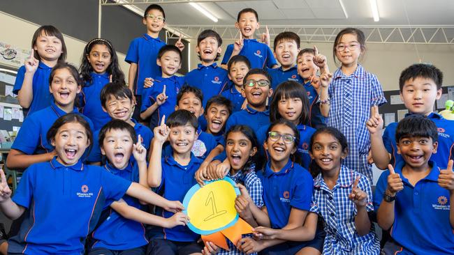 This Wheelers Hill Primary class scored highest on the Schools Naplan results. Picture: Jason Edwards