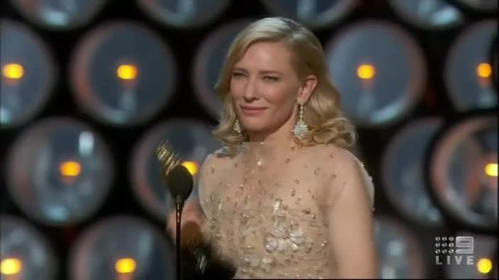 Cate wins and delivers this extraordinary speech