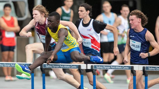 Rashid Kabba from Toongabbie in U18 100m hurdles.