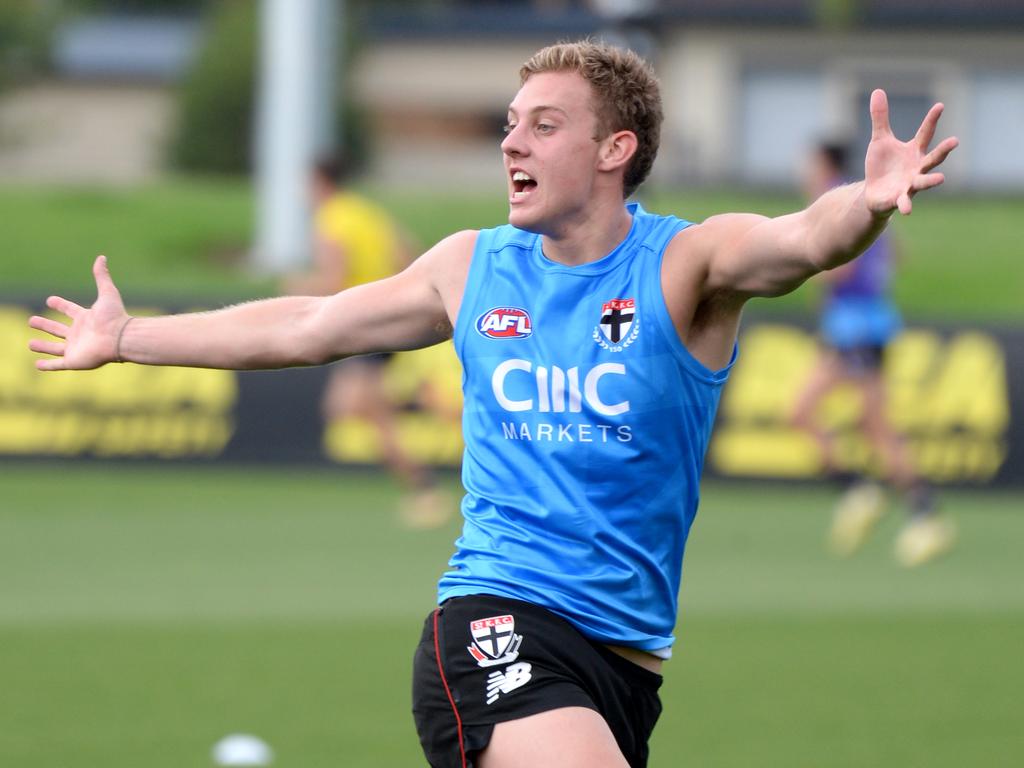 Arie Schoenmaker is ready to make his mark at St Kilda. Picture: Andrew Henshaw