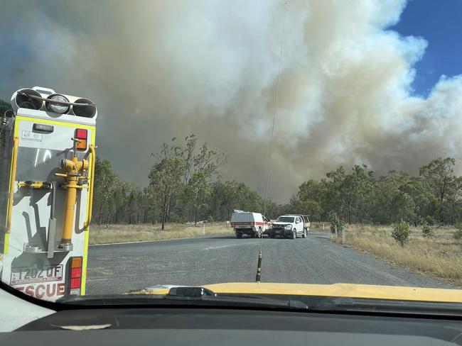 Residents flee near Montrose and Tara as 50 bushfires burn across Queensland - Photo Supplied Steve Whitehouse