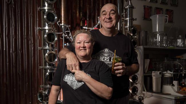 Rob and Cath Davies have plans to expand their distillery to the site of an ambulance depot 150 metres away from their current site in Mount Pleasant, SA. Picture: Emma Brasier