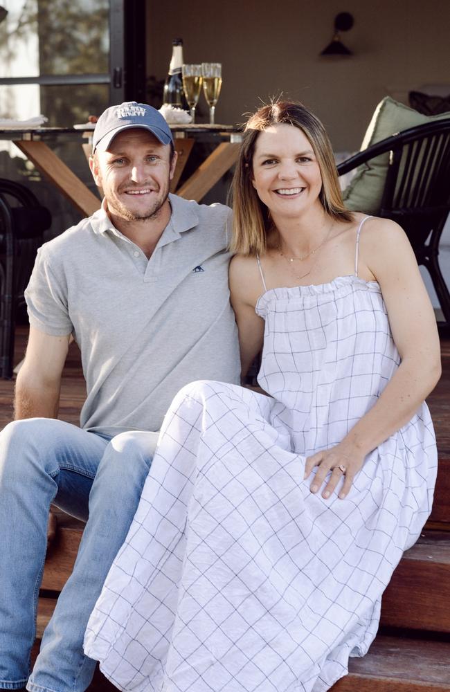 Riverbank Glamping owners Nick and Kate Boshammer in Chinchilla, Queensland. Photo: Contributed.