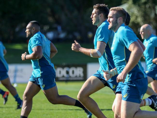 The Wallabies are doing it the hard way in training at Newcastle.