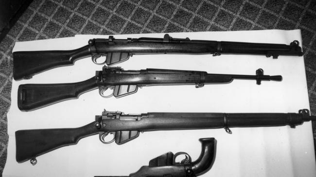 .303 rifles of the type used in Colin Woodhouse’s murder.