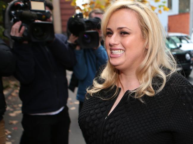 Actor Rebel Wilson arrives at the Supreme Court in Melbourne. AAP Image/David Crosling