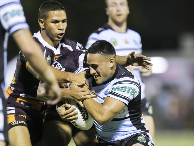 Valentine Holmes suffered the injury in the second half. Picture: Mark Cranitch