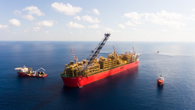 The Prelude FLNG (floating liquefied natural gas or floating LNG) facility. Picture: Supplied. Shell Australia.