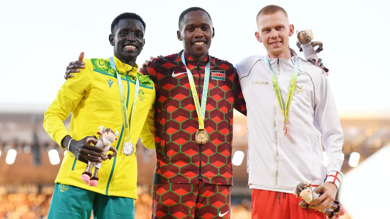 Silver medalist Peter Bol was so close. Photo by Tom Dulat/Getty Images.