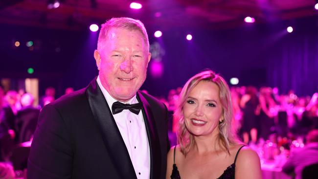 Michael Long and Emma Carter at Gold Coast Bulletin Women of the Year Awards Presented by Harvey Norman 2024. Picture, Portia Large.