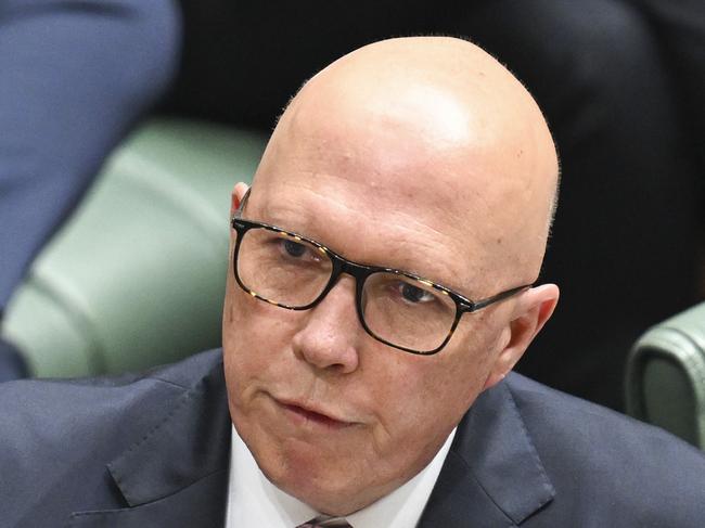 CANBERRA, Australia - NewsWire Photos - November 5, 2024: Leader of the Opposition Peter Dutton during Question Time at Parliament House in Canberra. Picture: NewsWire / Martin Ollman