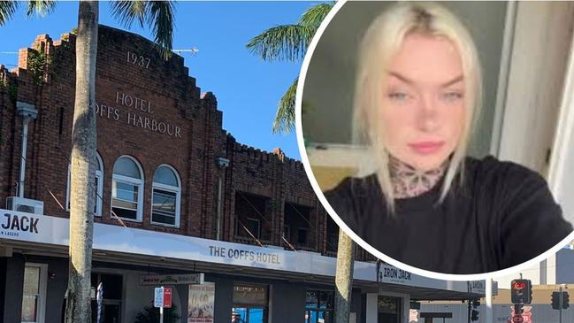 Hayley Kelly-Tipler continued to hinder police, recording up close to their faces and name badges, even as their tussle to make arrests later spilt onto the Pacific Highway after a night out at The Coffs Hotel in April.