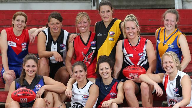 The Victorian Women’s Football Academy have played games with modified rules. Picture: David Crosling