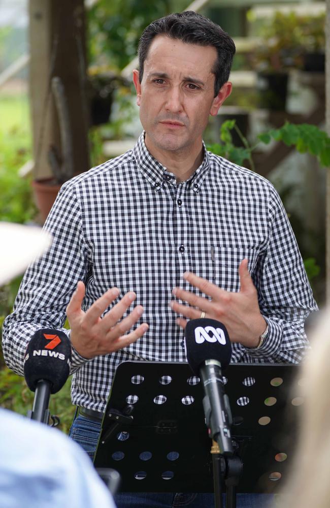 Premier David Crisafulli during a press conference in Ingham. Picture: Supplied by the Office of the Premier