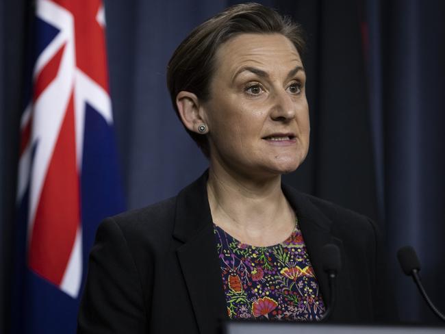 WA Health Minister Amber-Jade Sanderson gave the updated on Wednesday. Picture: Matt Jelonek/Getty Images