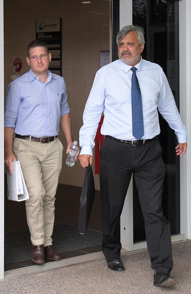 Matt Wright's lawyer David De Silva with consultant and advisor Sam Nixon leave NTCAT.. Picture: (A)manda Parkinson