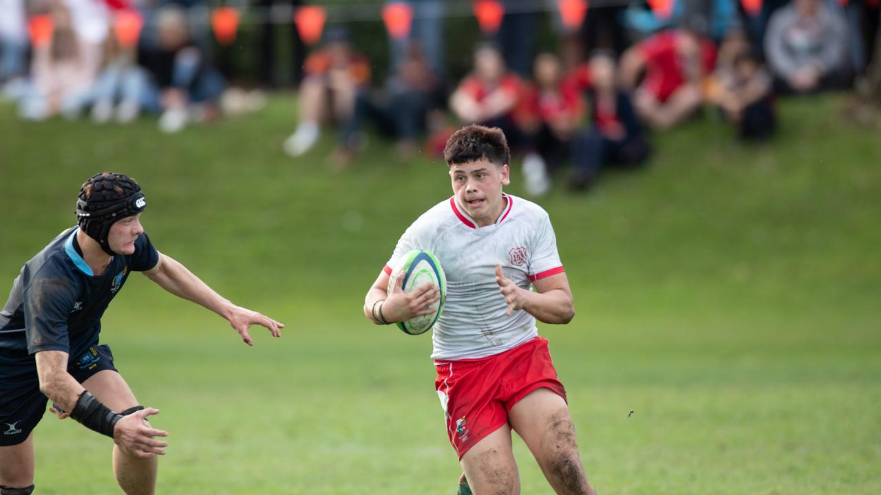 Stanley Huen in action for Ipswich Grammar during the GPS First XV season.