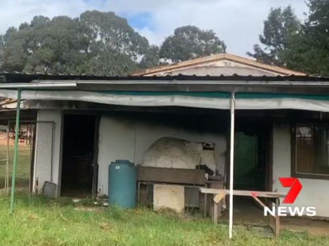 MacGill was allegedly kidnapped and taken to this dilapidated house at Bringelly. Picture: 7News