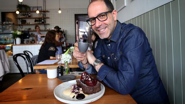 Restaurateur Joseph Vargetto at Mr Hendricks cafe in Balwyn. Picture: Rebecca Michael