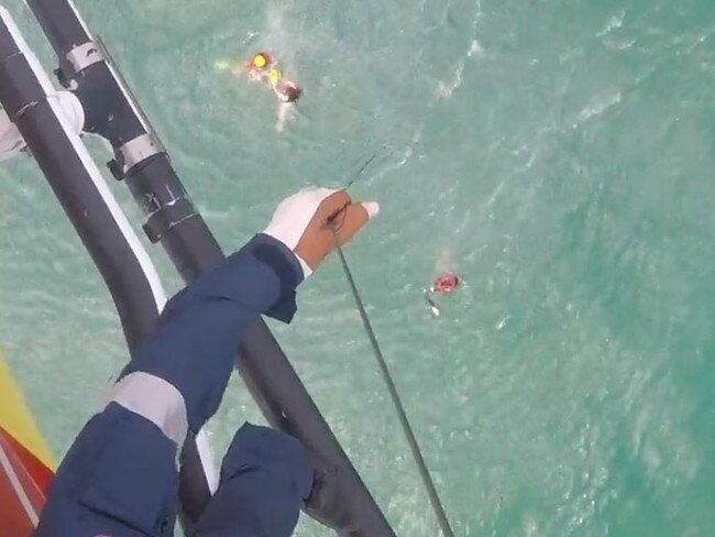 jet ski riders rescued from large surf off South Stradbroke Island