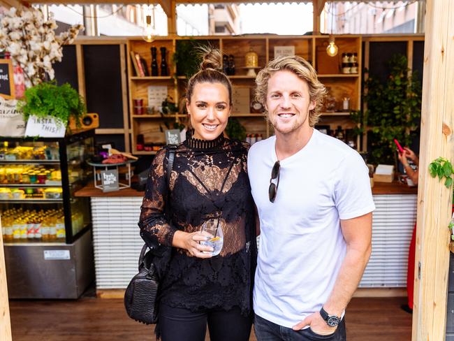 Rory Sloane and Belinda Sloane at the launch of Tasting Australia's Urban Pantry and Cellar Door. Pics: Andre Castellucci