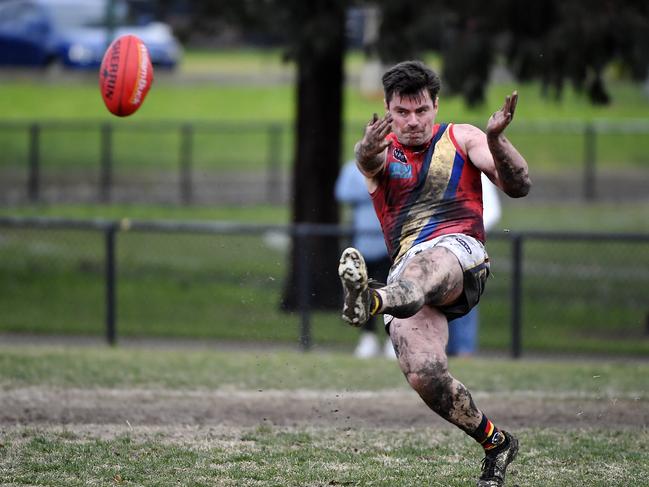 VAFA: Premier B Senior MenÃ¢â¬â¢s, Round 12. Old Haileybury SM v St Bedes / Mentone Tigers SM at Princes Park, Caulfield South, Saturday 20th July 2024. Josh Cowan VC. Photo: Andrew Batsch