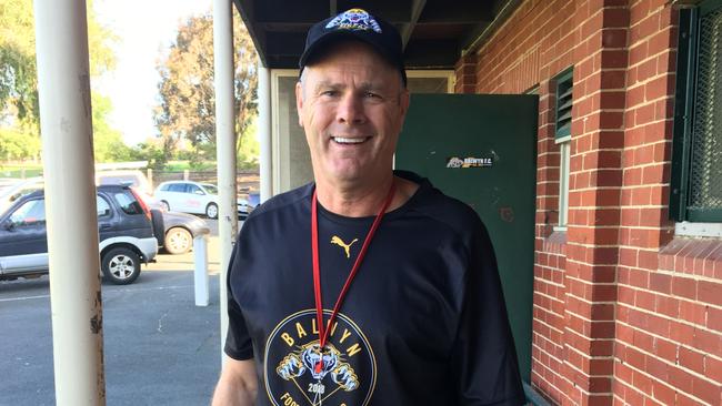 Rodney Eade at a Balwyn training session in the Eastern Football League (EFL).