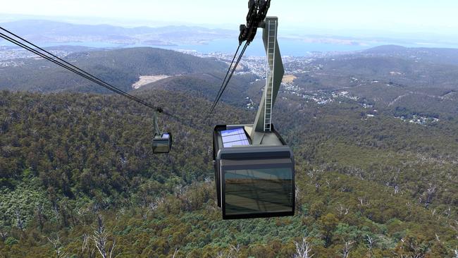 Mount Wellington Cableway Company artists impressions. Picture: supplied