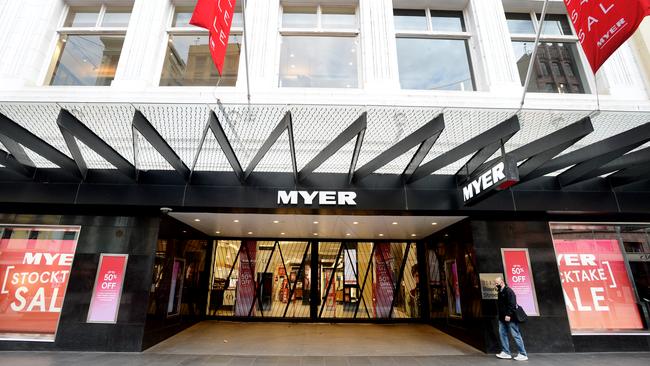 Myer has unveiled a return to profitability. Picture: Andrew Henshaw