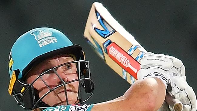 ADELAIDE, AUSTRALIA - JANUARY 21: Max Bryant of the Heat bats during the Big Bash League match between the Adelaide Strikers and the Brisbane Heat at Adelaide Oval, on January 21, 2021, in Adelaide, Australia. (Photo by Mark Brake/Getty Images)