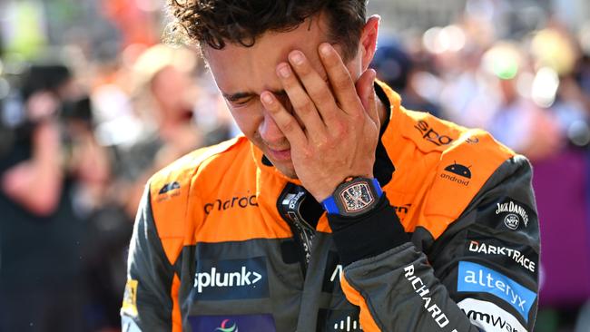 Second placed Lando Norris of Great Britain