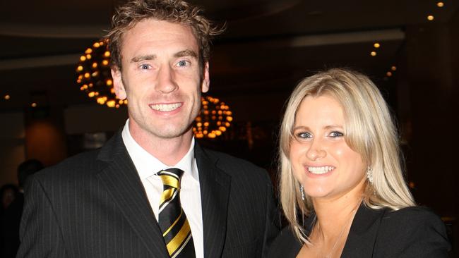 Shane Tuck with wife Kat, who withdrew from her participation in the inquest in April.