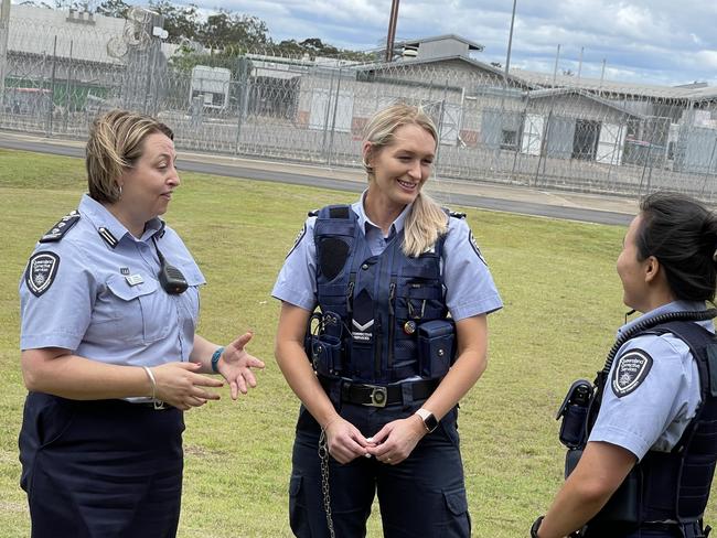 General Manager of Maryborough Correctional Centre, Chief Superintendent Kris Winter addressing officers at the prison.