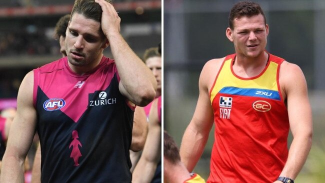 Melbourne great David Schwarz has urged the club to trade Jesse Hogan and stay away from Steven May.