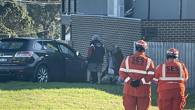 A car has ploughed into a Newcombe St house at Portarlington. Picture: Mark Murray