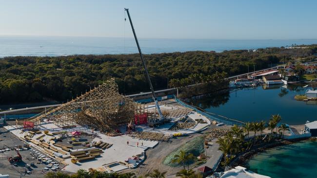 The roller coaster will be the centrepiece of the New Atlantis precinct.