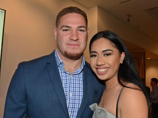 Branko Lee and Suzanne Maiava at Gold Coast Titans Awards night at QT Resort, Surfers Paradise. Picture: Regina King