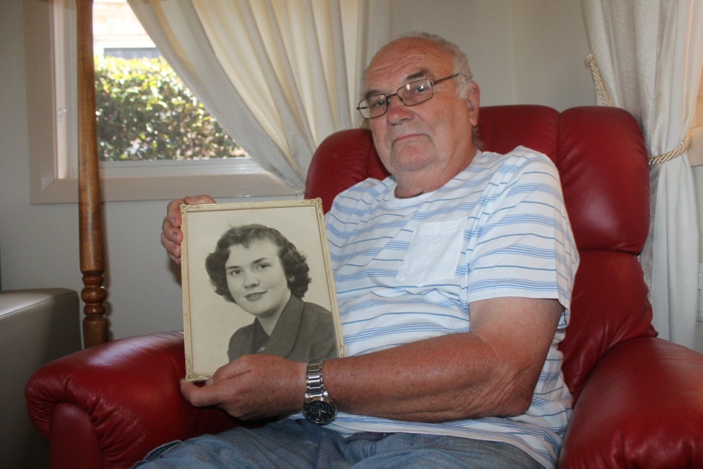 Donald Spencer with a photo of his late sister, Isabella. Picture: Graham Broadhead