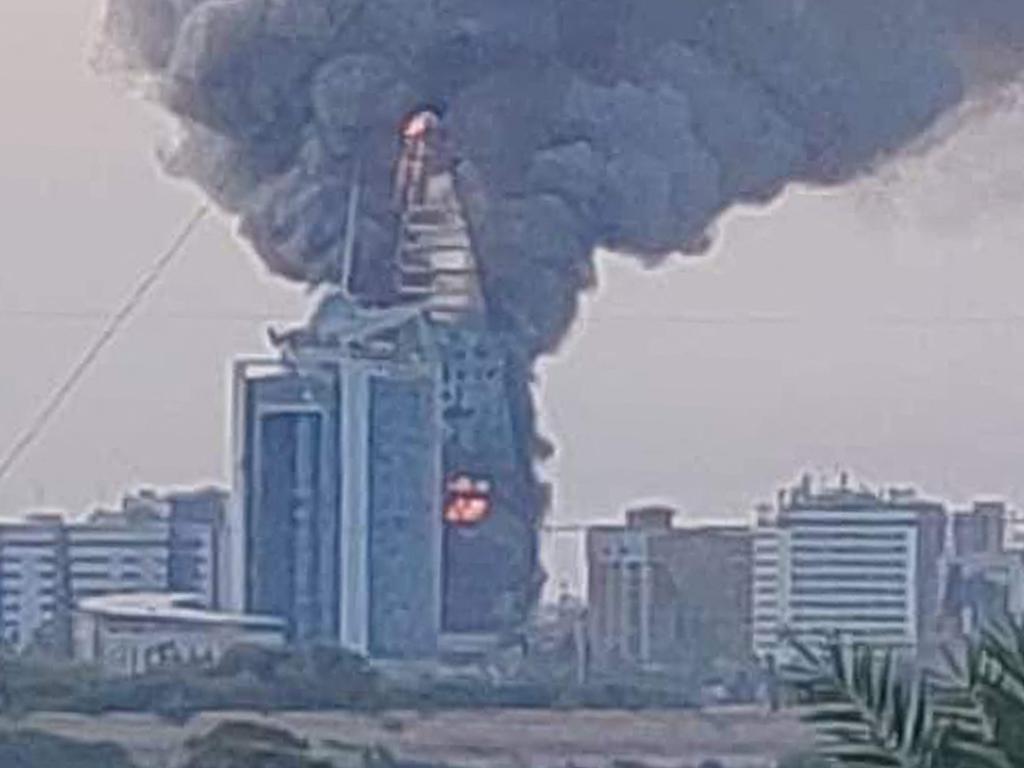 Battles between the regular army and the paramilitary Rapid Support Forces, which intensified on September 17, had set fire to several key buildings in the centre of Sudan's capital.