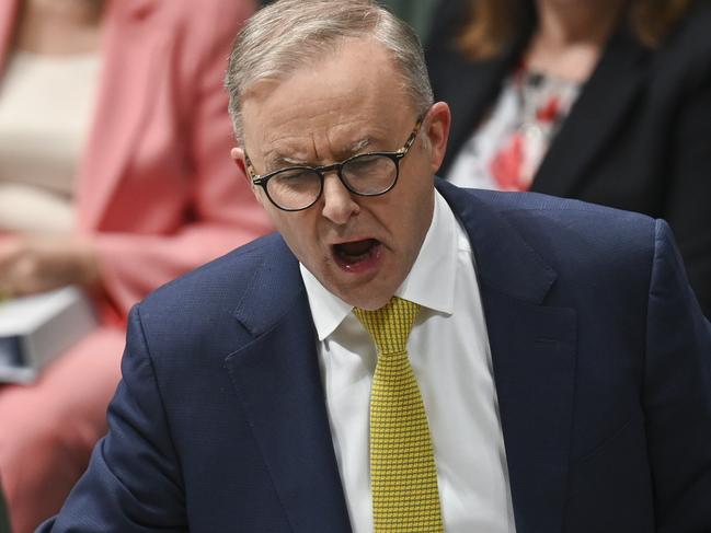 CANBERRA, AUSTRALIA, NewsWire Photos. AUGUST 9, 2023: Prime Minister Anthony Albanese during Question Time at Parliament House in Canberra. Picture: NCA NewsWire / Martin Ollman