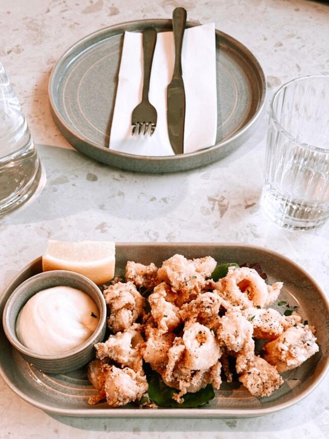 Fried calamari at Lombra restaurant at West Lakes.