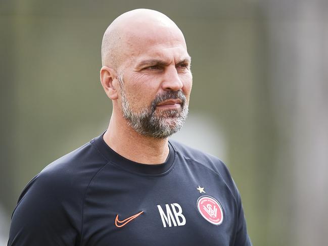 SYDNEY, AUSTRALIA - NOVEMBER 20: Wanderers A-League head coach Markus Babbel looks on during a Western Sydney Wanderers A-League media opportunity at Wanderers Centre of Football on November 20, 2019 in Sydney, Australia. (Photo by Brett Hemmings/Getty Images)